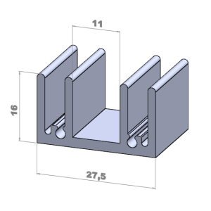 Ilustração do dissipador de calor no modelo MS2816-A