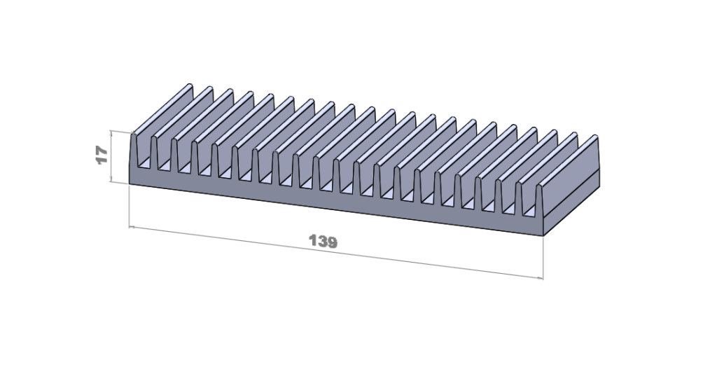 dissipador de calor anodizado